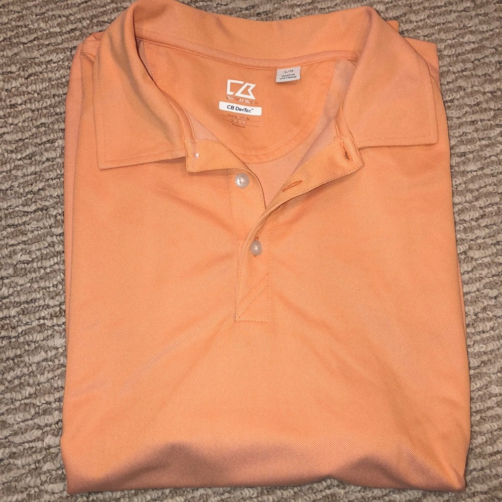 CB drytec men’s orange creamsicle colored polo